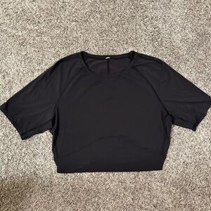 Black Lulu Crop T-Shirt🖤